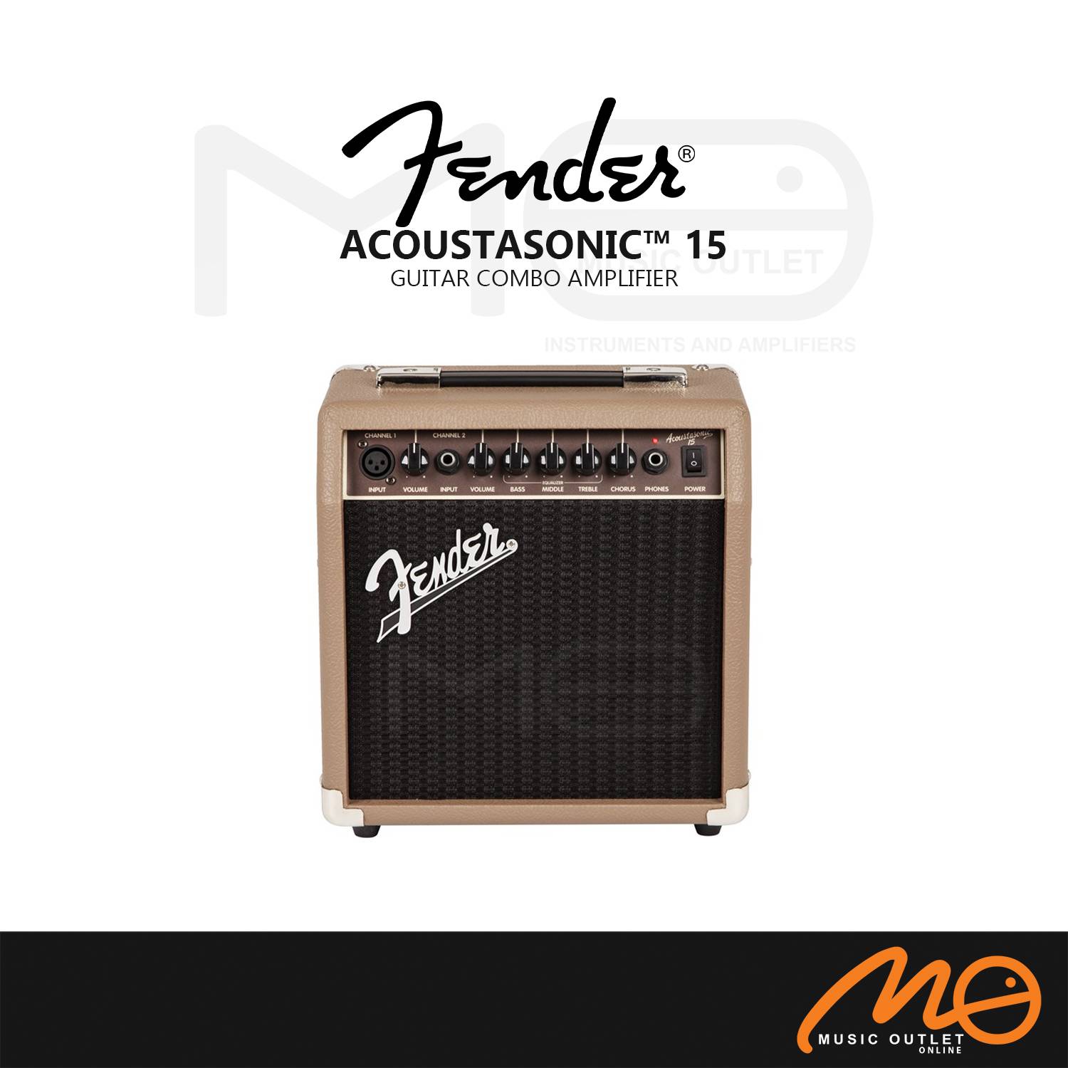 FENDER ACOUSTASONIC 15 1X6" 15WATT ACOUSTIC COMBO AMPLIFIER, 230V UK