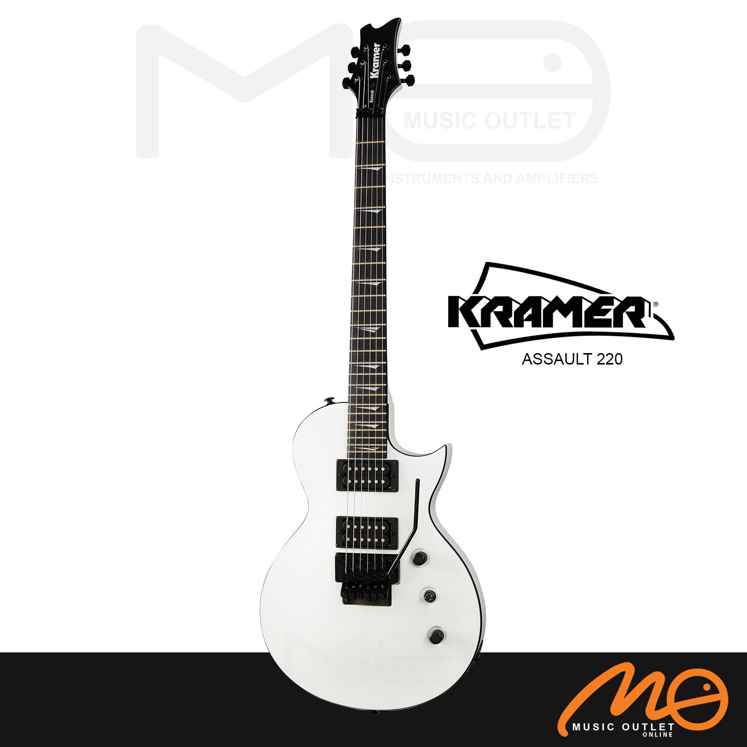KRAMER ASSAULT 220 WITH FLOYD ROSE ELECTRIC GUITAR (ALPINE WHITE) *
