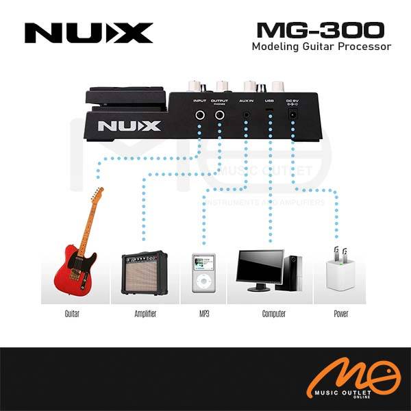 NUX MG300 MODELLING GUITAR PROCESSOR MULTI EFFECTS PEDAL