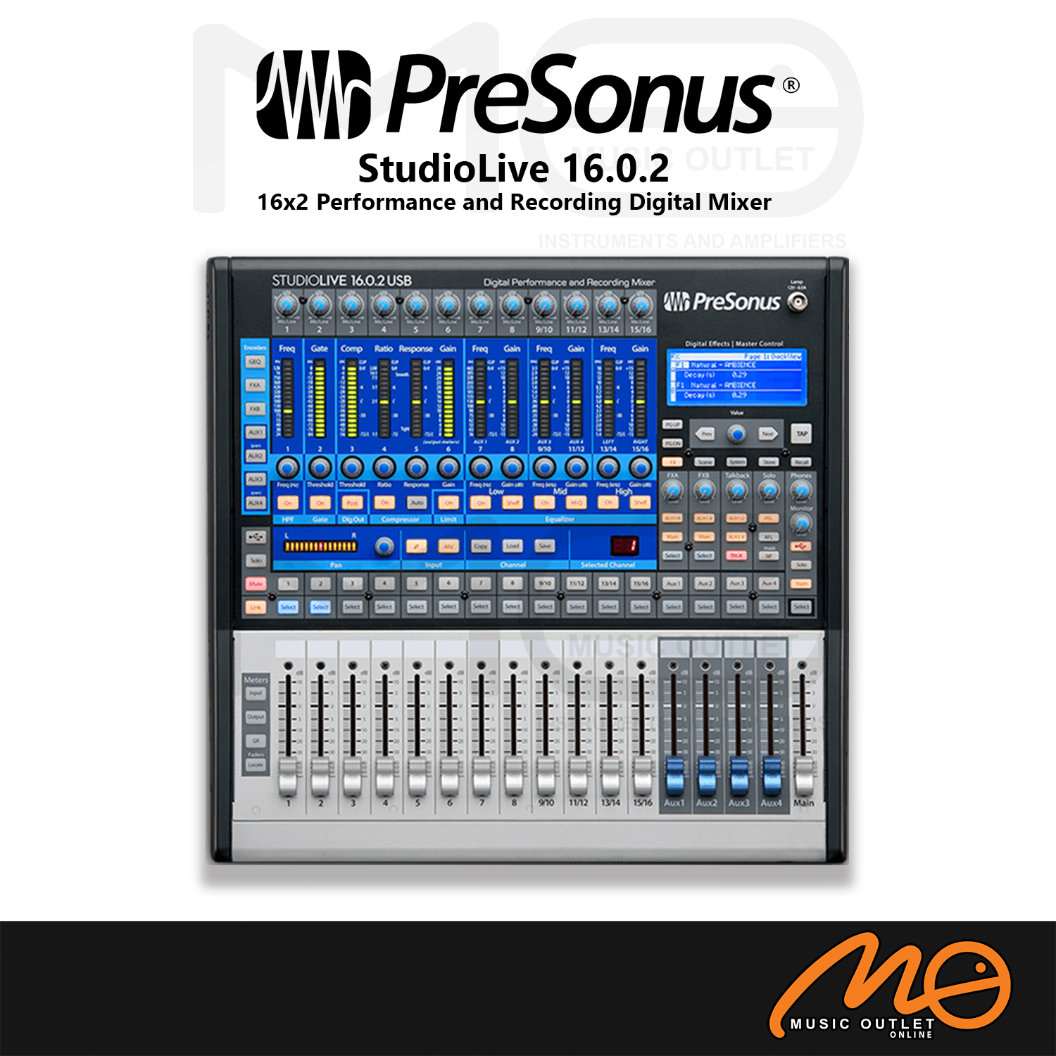 PRESONUS STUDIOLIVE 16.0.2 USB 16CHANNEL PERFORMANCE AND RECORDING DIGITAL MIXER