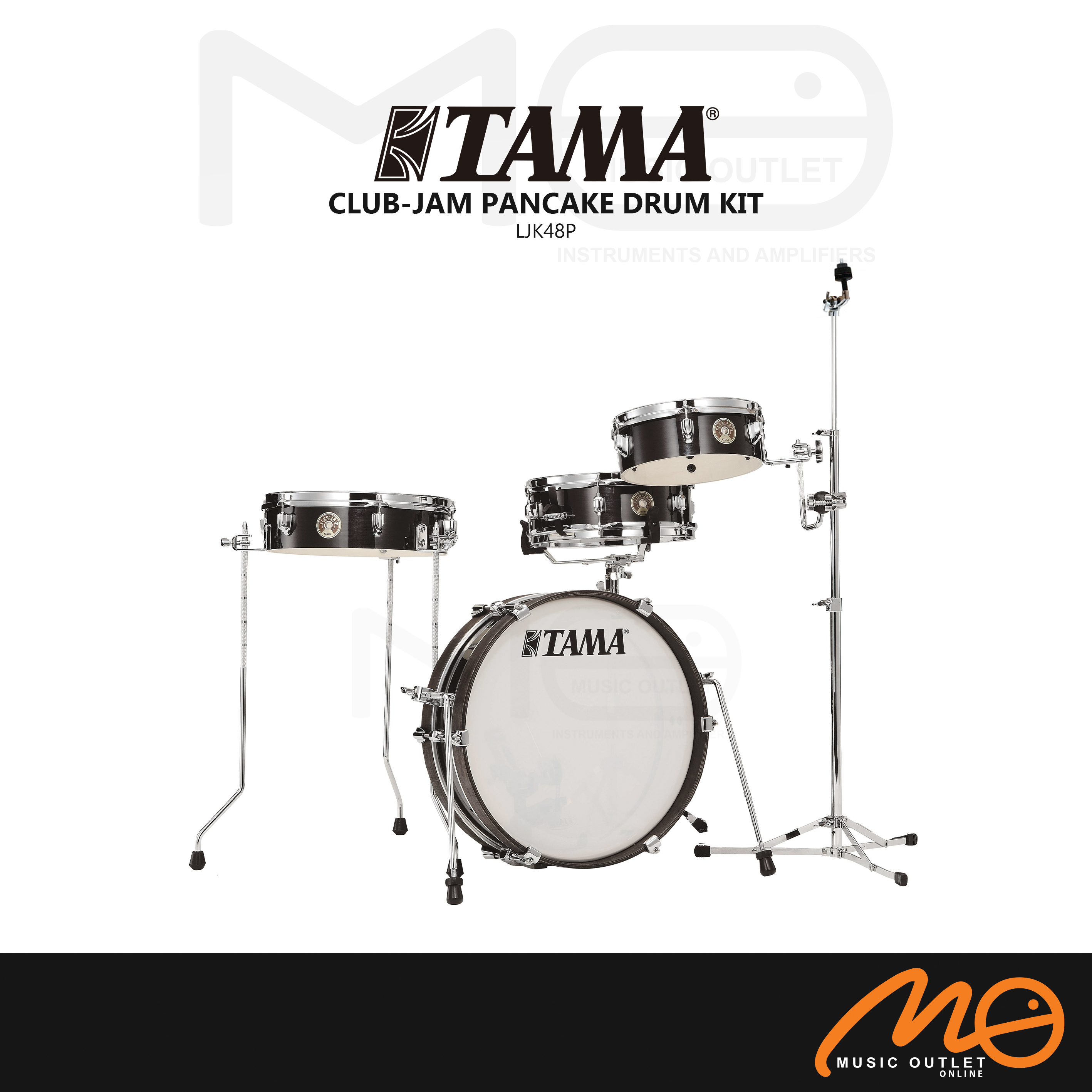 TAMA LJK48P CLUBJAM PANCAKE 4PIECE DRUM KIT (HAIRLINE BLACK)